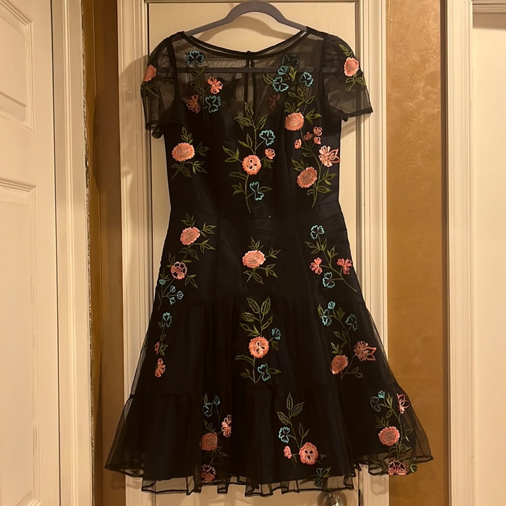 Blue floral dress